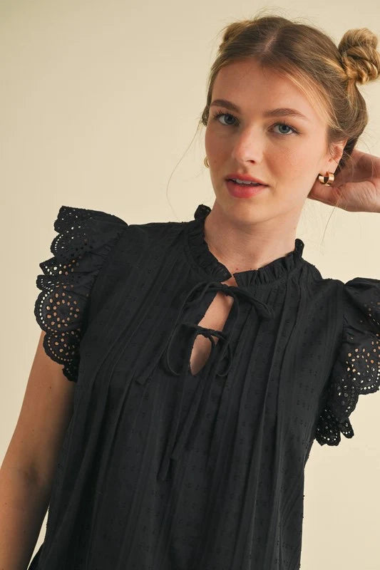 Samantha Lace Trim Top