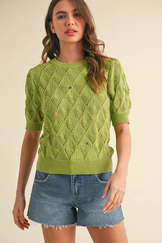 Sally Pointelle Sweater