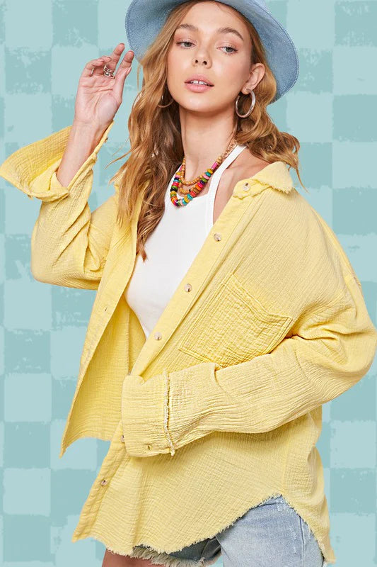 Penny Gauze Long Sleeve Top