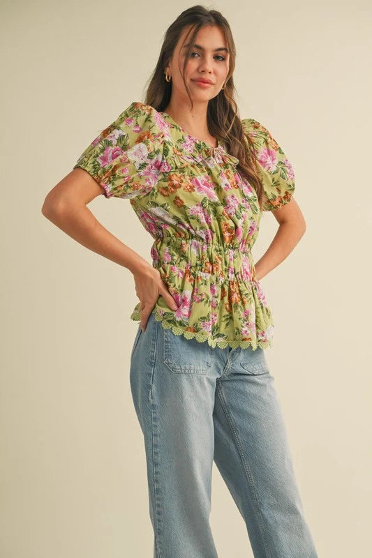 Secret Garden Peplum Top