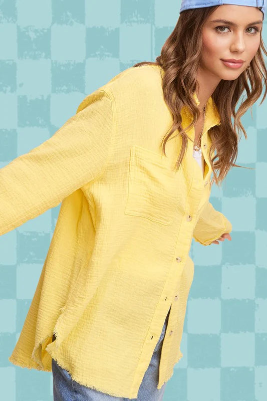 Penny Gauze Long Sleeve Top