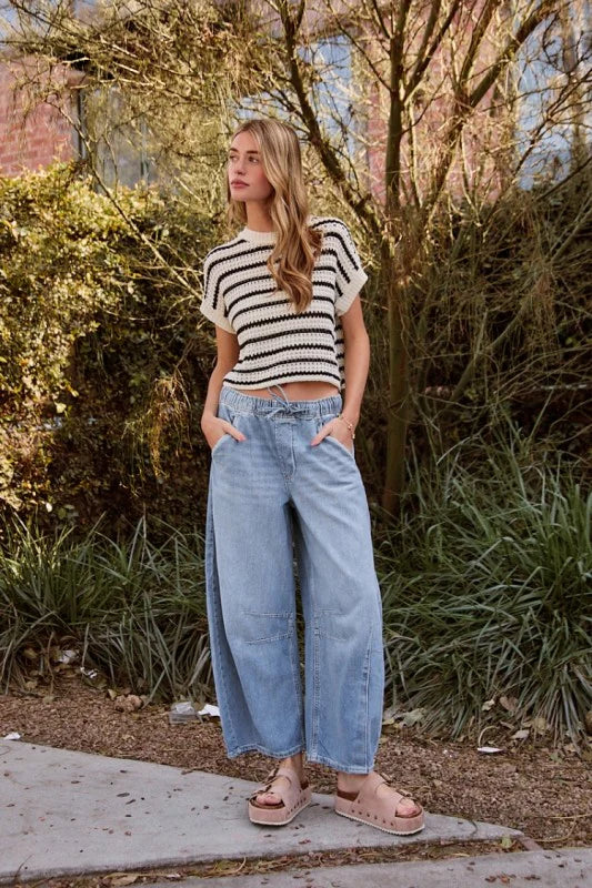 Avery Barrel Denim Pants