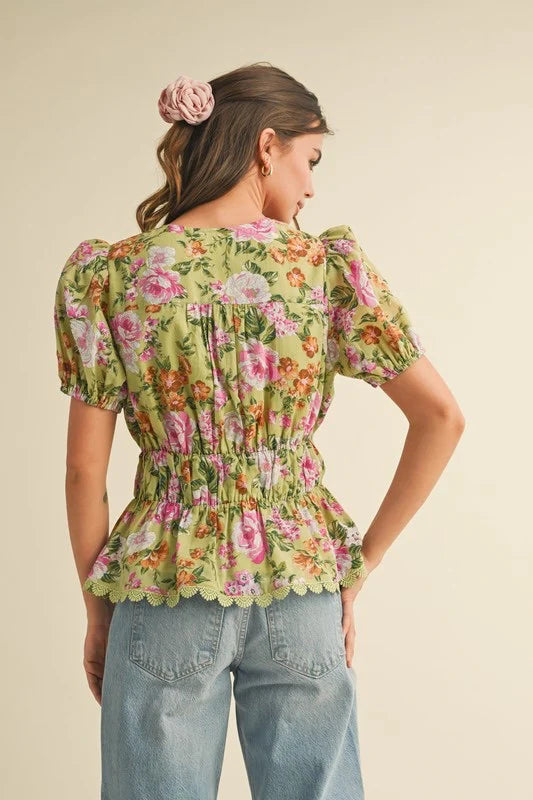 Secret Garden Peplum Top