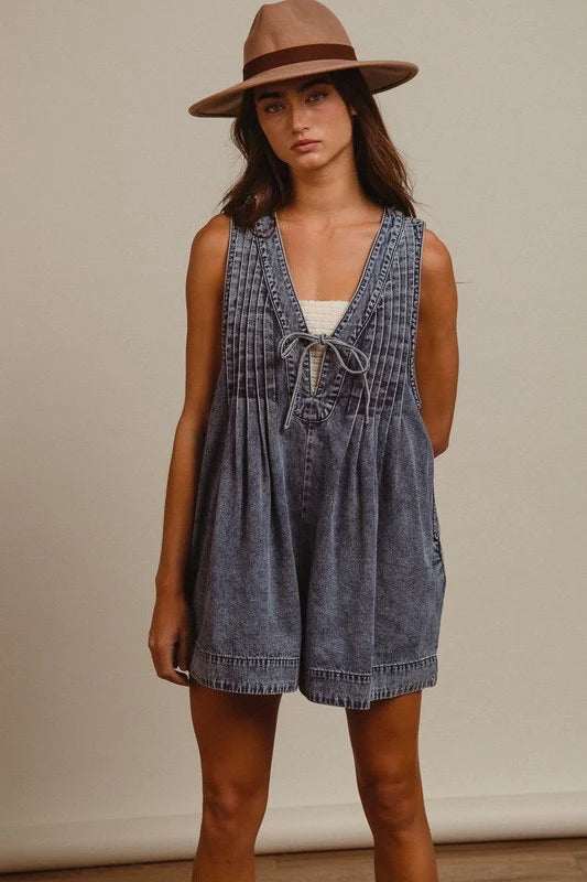 Maya Denim Romper