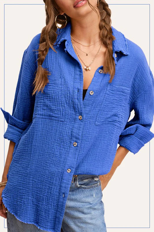 Penny Gauze Long Sleeve Top