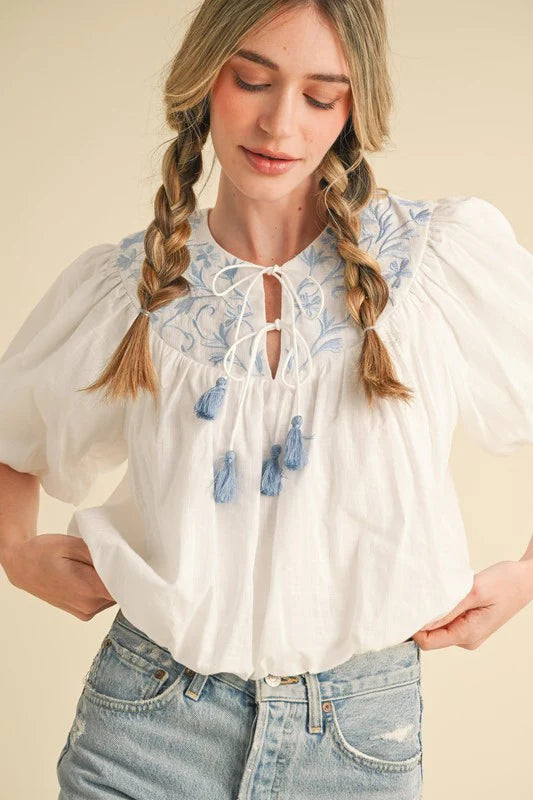 Shiloh Embroidered Top