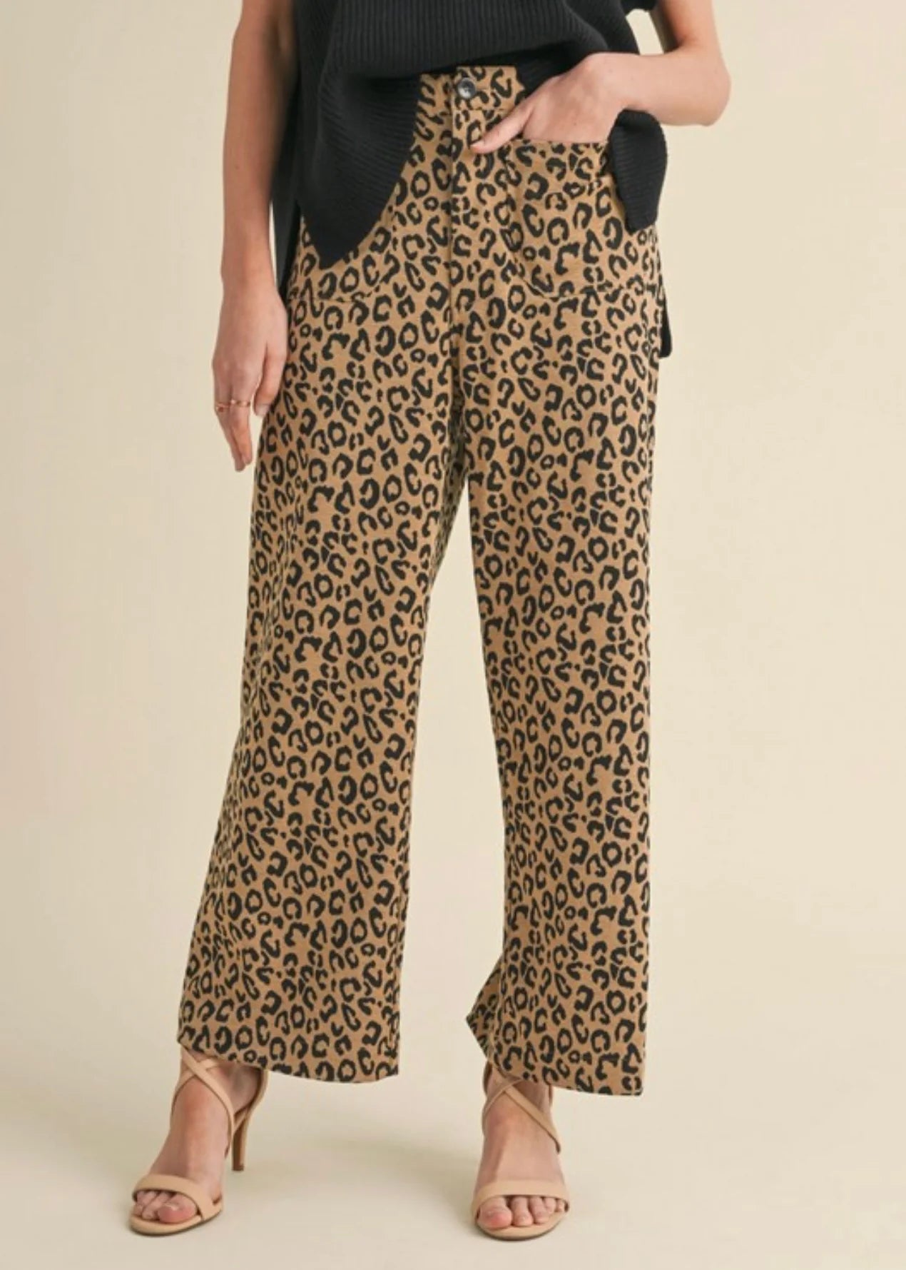 Marla Wide Leg Leopard Pants