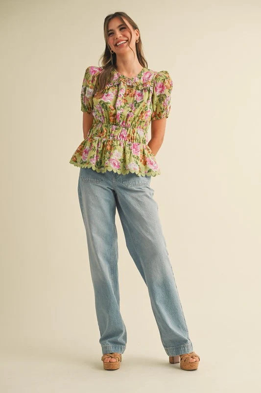 Secret Garden Peplum Top