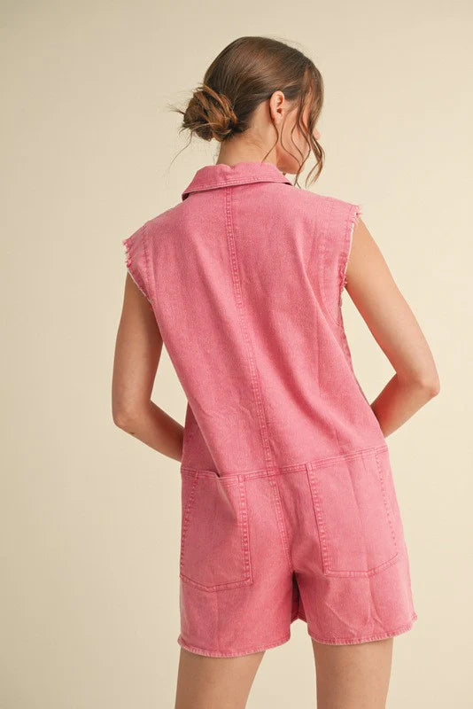 Washed Denim Jumpsuit
