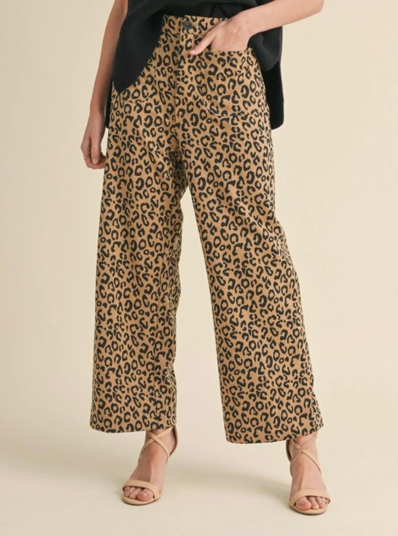 Marla Wide Leg Leopard Pants