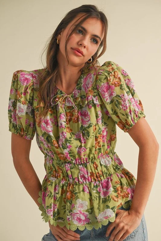 Secret Garden Peplum Top