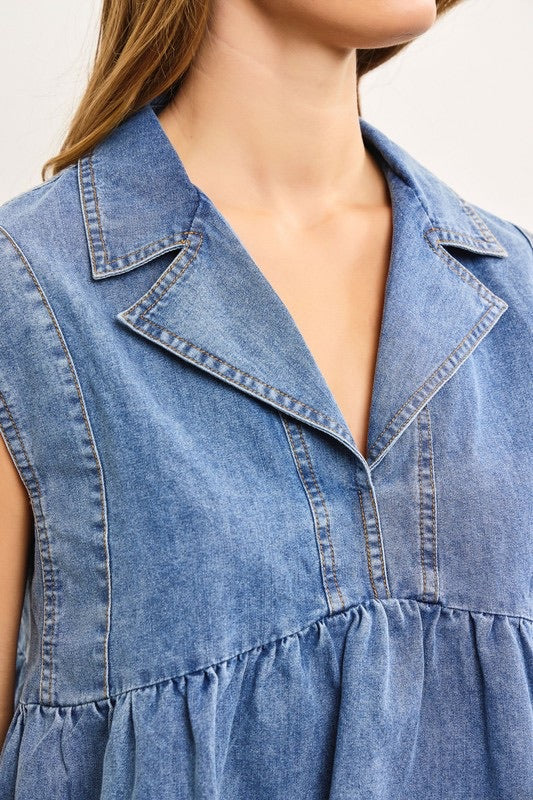 Denim Muse Top