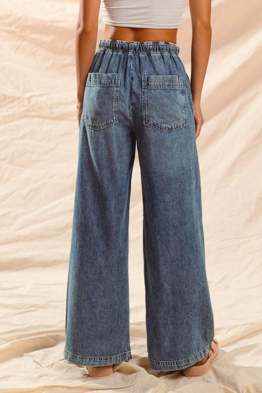 Scout Wide Leg Drawstring Denim