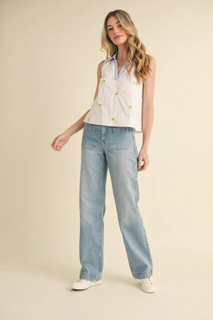 Breezy Lemon Top