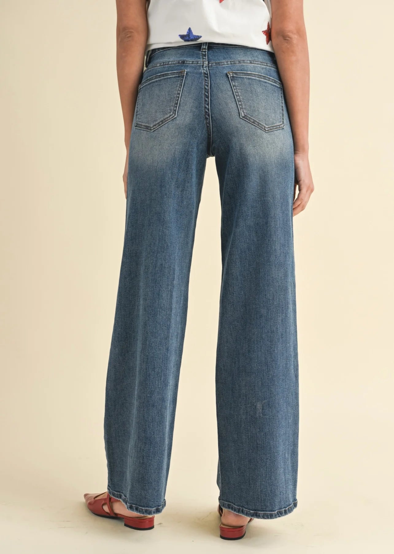 Annabelle High Rise Wide Leg Denim Jean