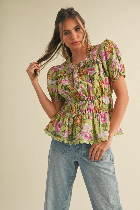 Secret Garden Peplum Top