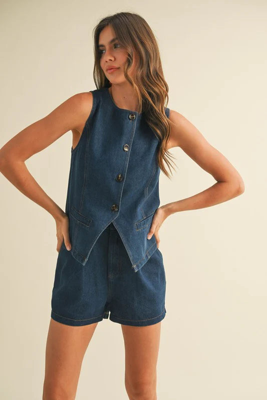 Sylvia Split Hem Vest