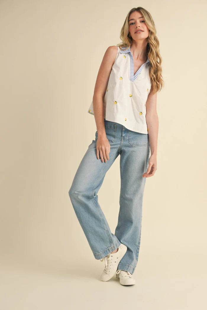 Breezy Lemon Top