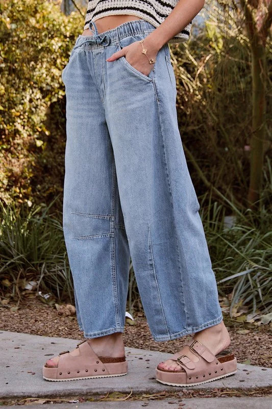 Avery Barrel Denim Pants