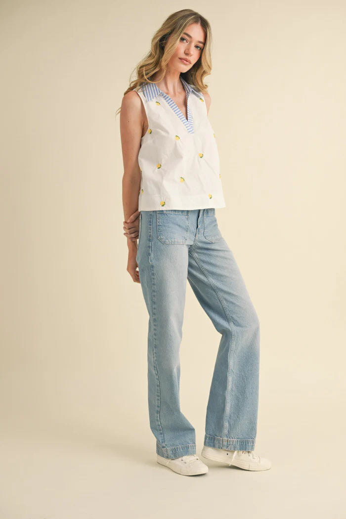 Breezy Lemon Top