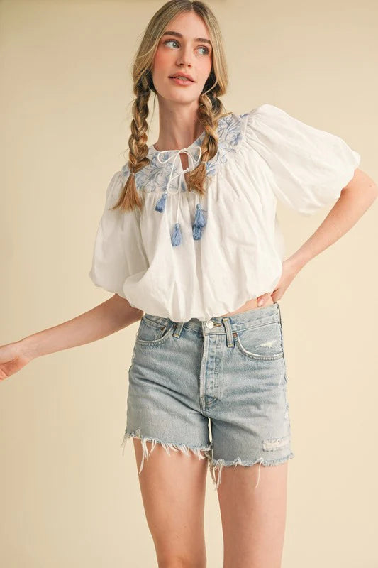 Shiloh Embroidered Top
