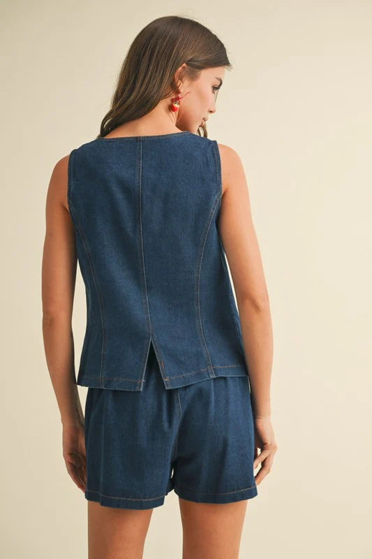 Sylvia Split Hem Vest